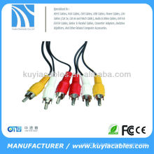 3RCA à 3RCA CABLE COMPOSITE AUDIO VIDEO GOLD AV EXTENSION CABLE pour TV DVD LCD SWITCH NOUVEAU